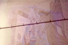 Affresco realizzato nella cappella del campo